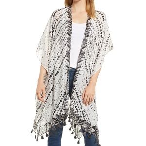 Boho Print Tassel Duster Shawl Kimono